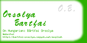 orsolya bartfai business card