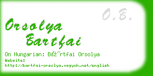 orsolya bartfai business card